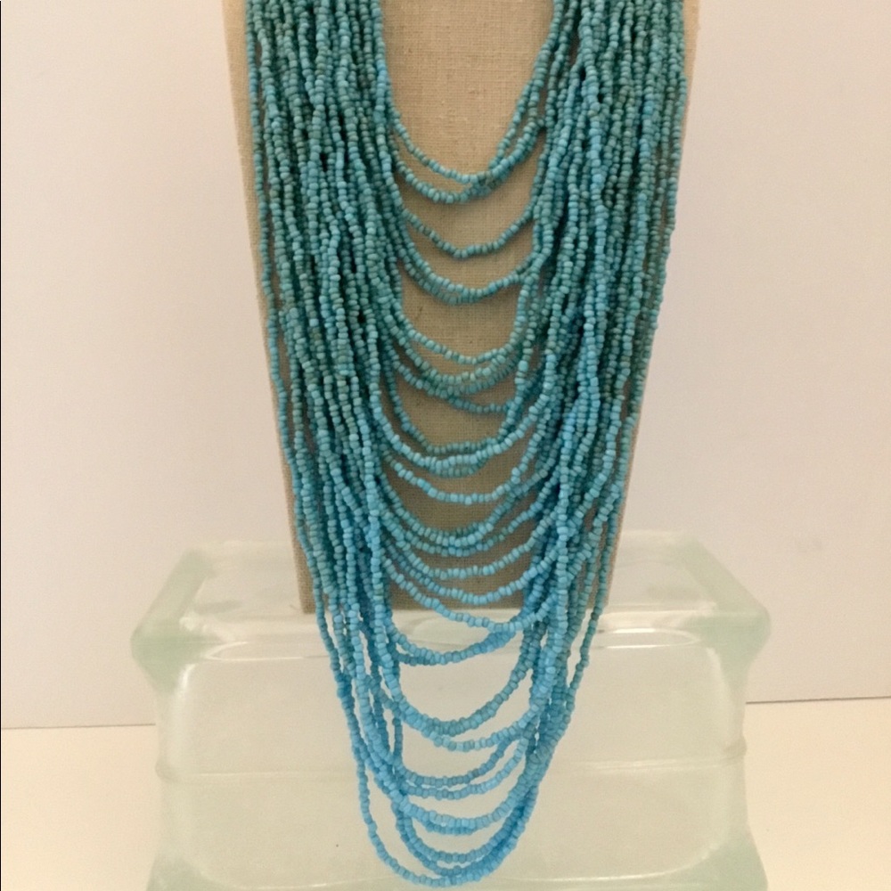 Vintage Multi-Strand Turquoise Statement Necklace